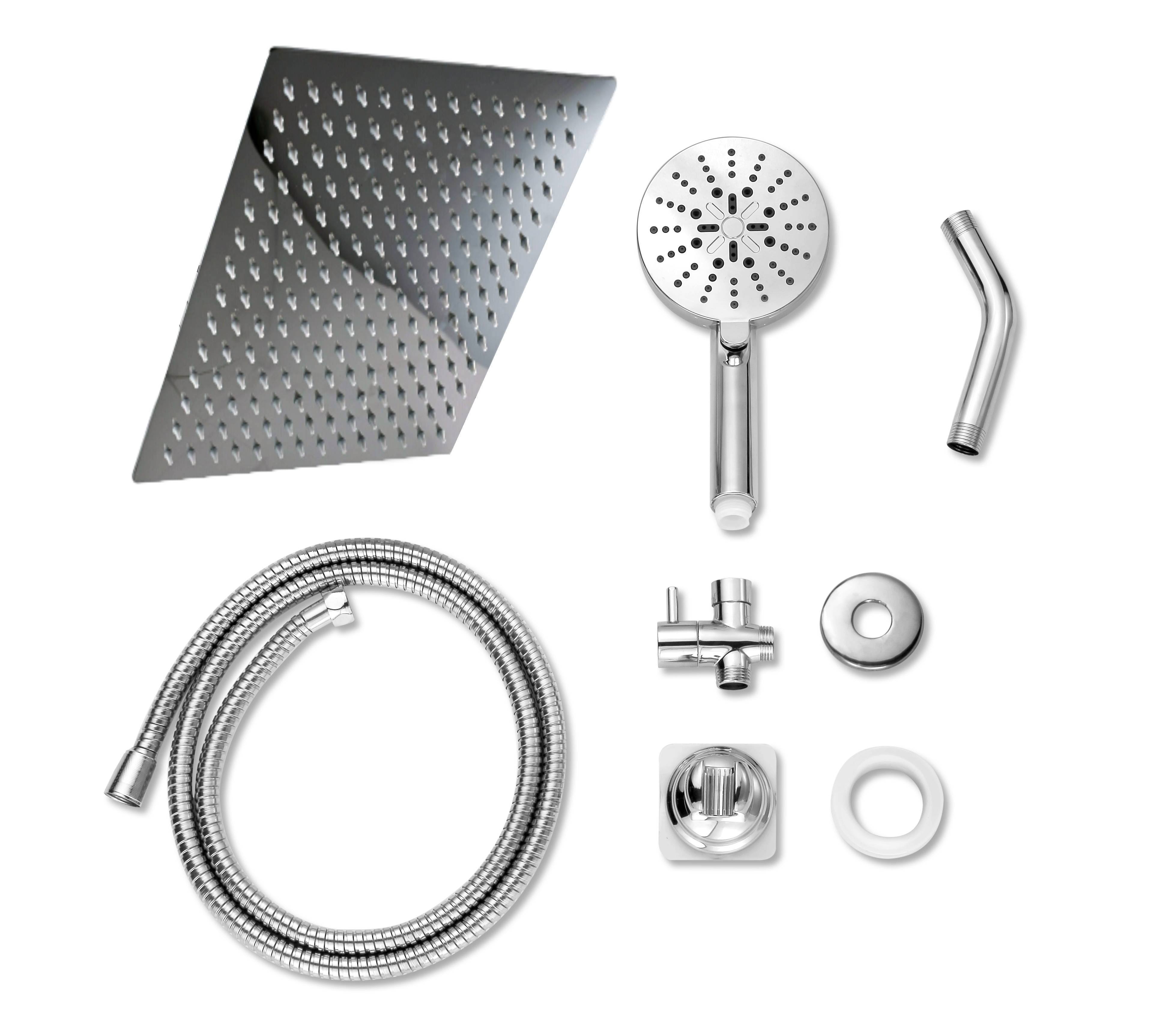 Wonderland America A9003CL LED Digital Display Volume Control Complete Shower System with Rough-In Valve Finish: Brushed Nickel