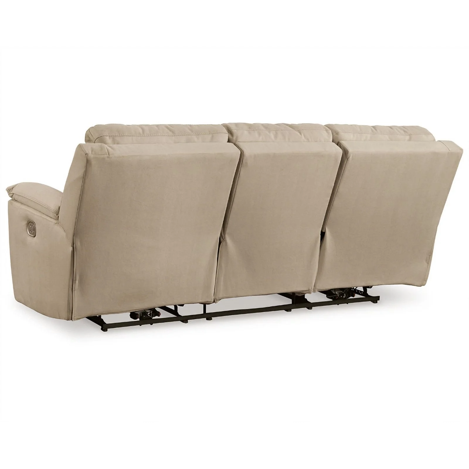 Ashley Furniture Next-Gen Gaucho Faux Leather Power Reclining Sofa in Latte