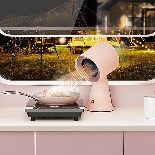 CIARRA Portable Range Hood, Desktop Range Hood with 2 Speed Exhaust Fan, Detachable Aluminum Filter, Large Oil Collection Cup