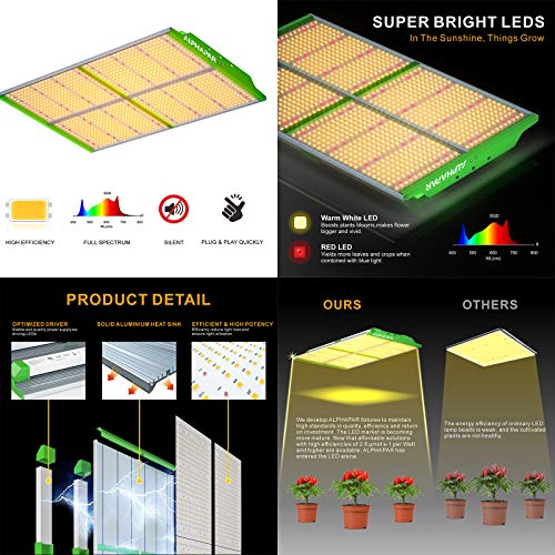 ConyLite Hdroponics Grow Tent Complete Kit, Indoor Mylar Grow Tent, New Tech APQ LED Grow Light Full-Spetrum
