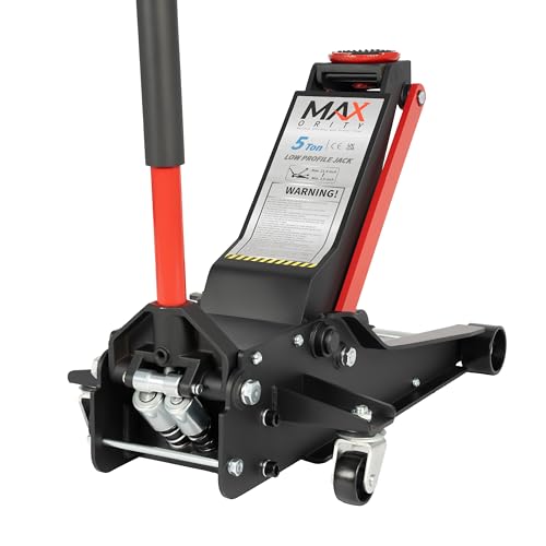 3-Ton (6600lbs) Low-Profile Dual Pistons Heavy-Duty Steel Racing Floor Jack with Quick Lift Hydraulic Pump