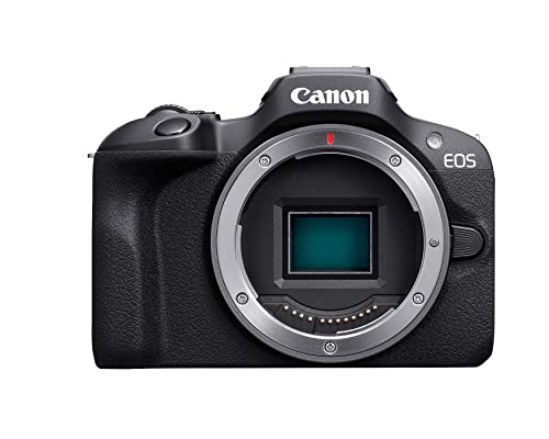Canon EOS R100 Mirrorless Camera RF-S18-45mm F4.5-6.3 is STM Lens Kit, 24.1 Megapixel CMOS (APS-C) Sensor, 4K Video, RF Mount, Black