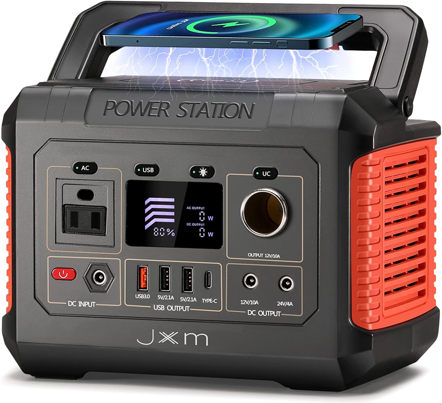 JXXM Portable Power Station 1002Wh Solar Generator, LiFePO4 Battery with 110V/1000W Pure Sine Wave AC Outlet