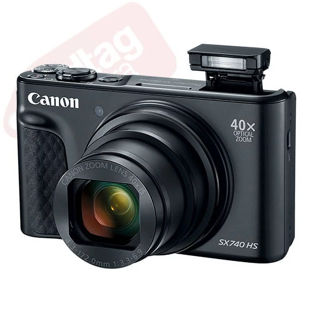 Canon PowerShot SX740 HS 20.3MP 4K Digital Camera 40x Optical Zoom Wi-Fi Black