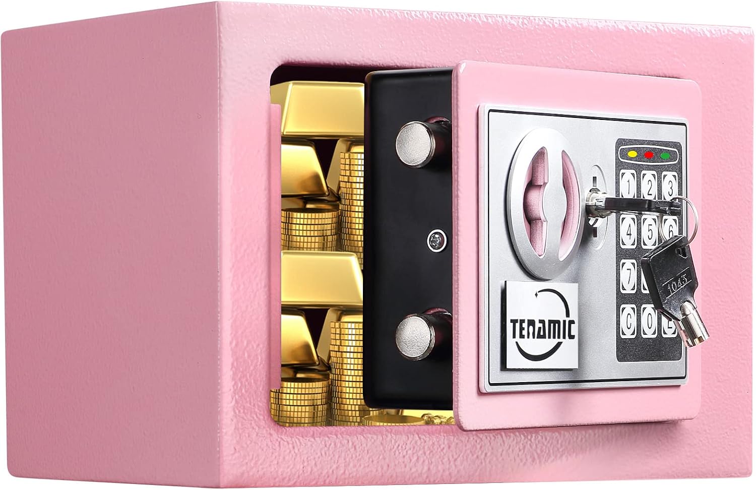 TENAMIC Safe Box 0.23 Cubic Feet Electronic Digital Security Box, Keypad Lock Box Cabinet Safes, Solid Alloy Steel Office Hotel Home Safe