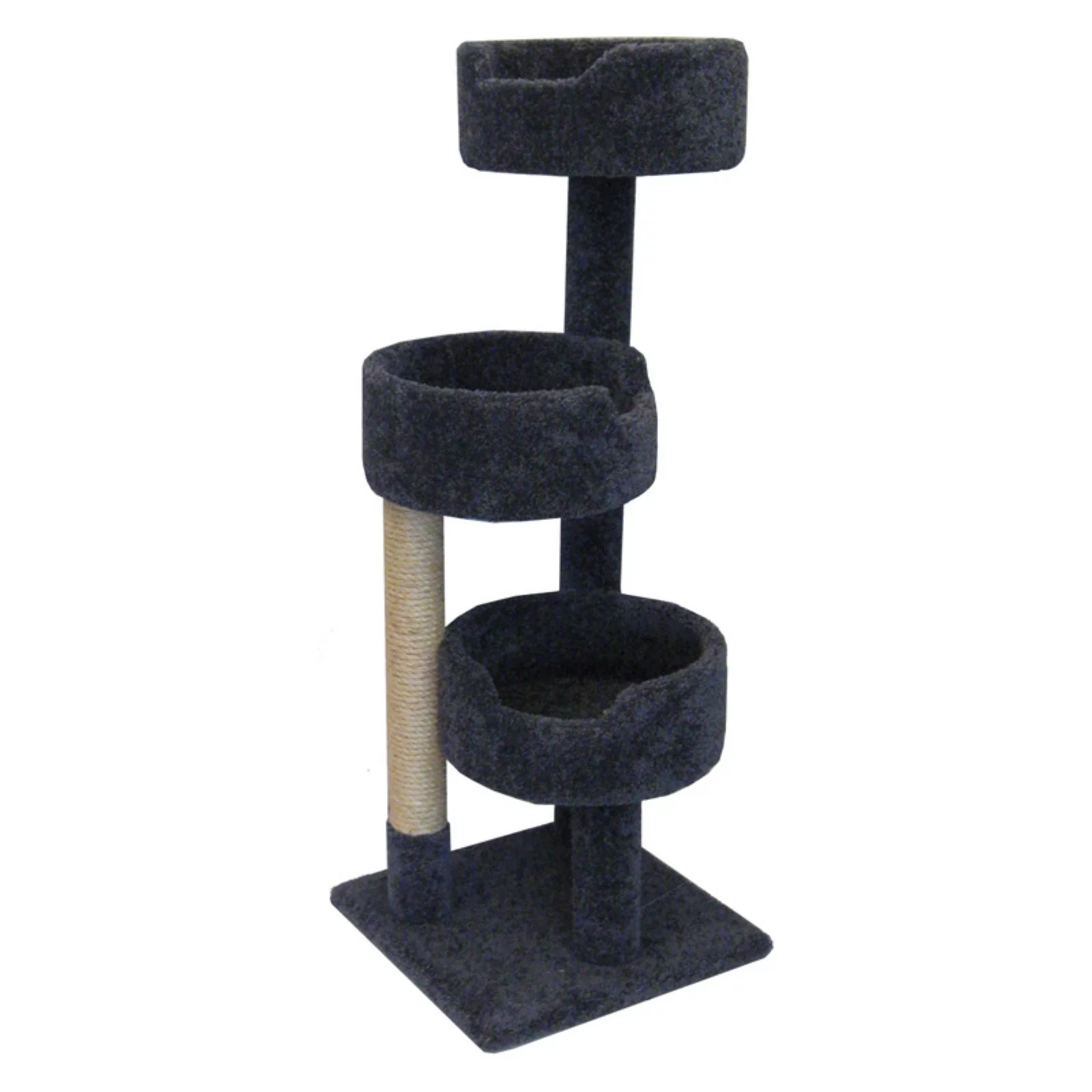 New Cat Condos 52-in Cat Tree & Condo Scratching Post Tower, Beige
