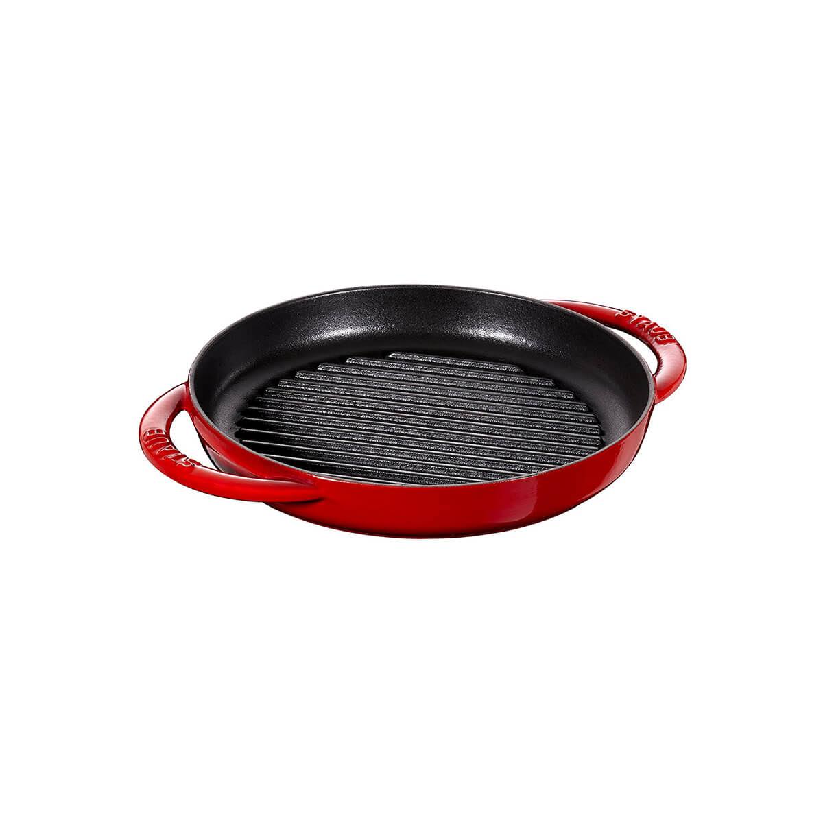 Staub 10-Inch Cherry Red Round Grill Pan