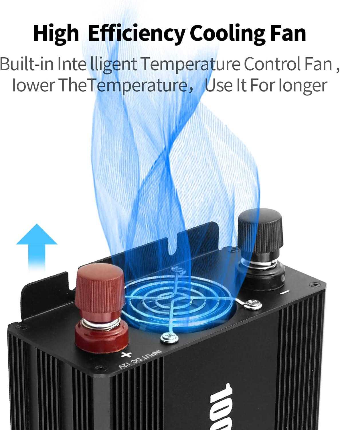 1000W Power Inverter 12V DC to 110V AC Converter with 3 AC Socketsm, Recommended for Camping Outdoor, Truck