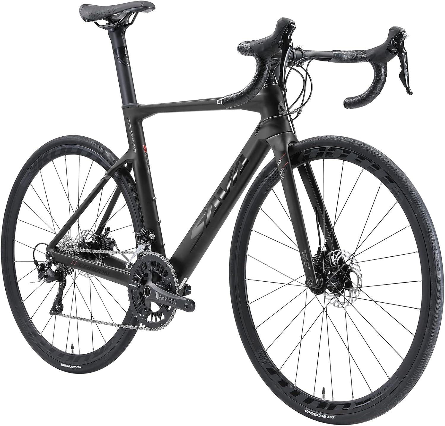 SAVADECK Carbon Road Bike, T800 Carbon Fiber Frame 700C Racing Bicycle with Shimano 105 R7000 22 Speed Groupset and Mechanical Disc Brake