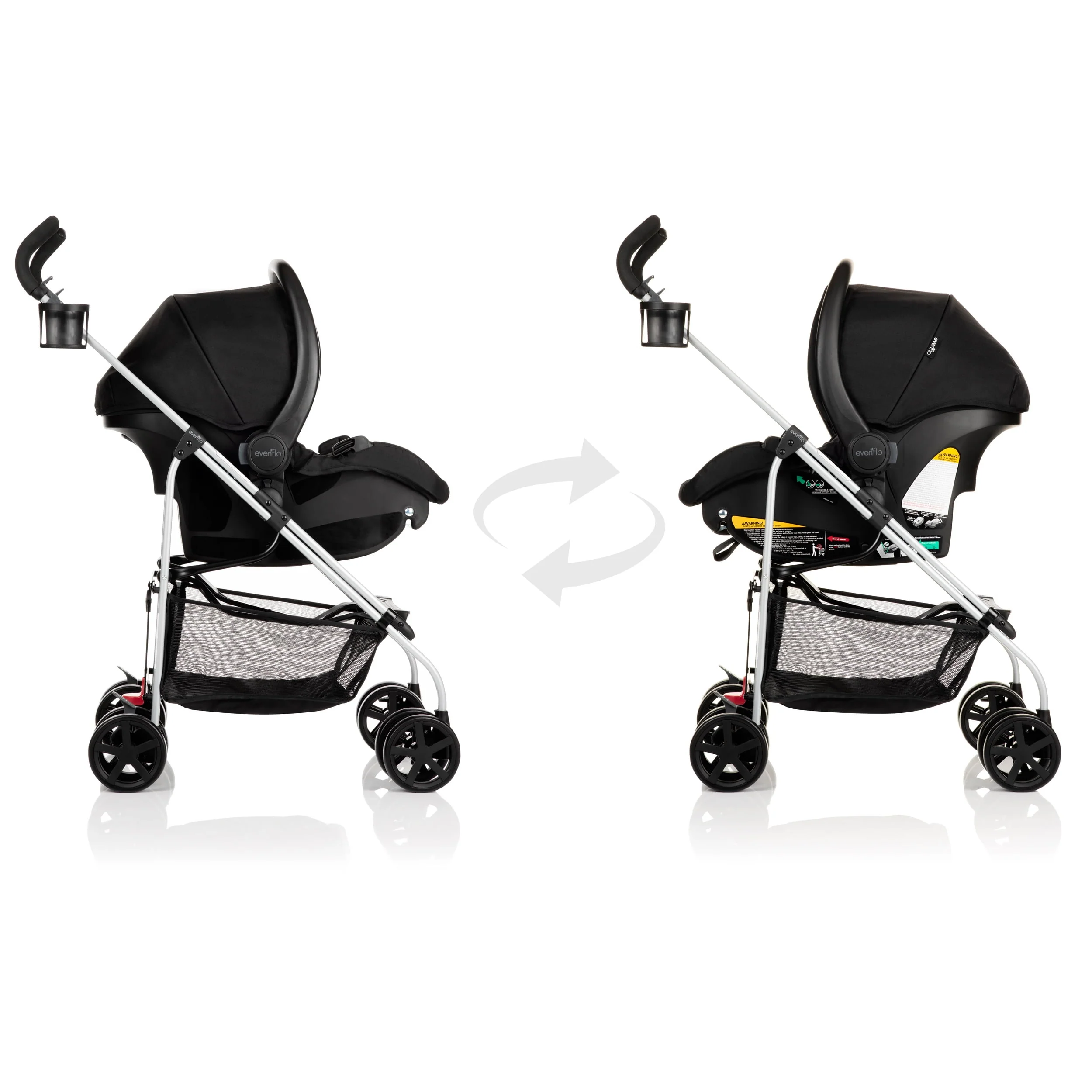 Evenflo Reversi Lightweight Reversible Stroller (Altair Black), Unisex