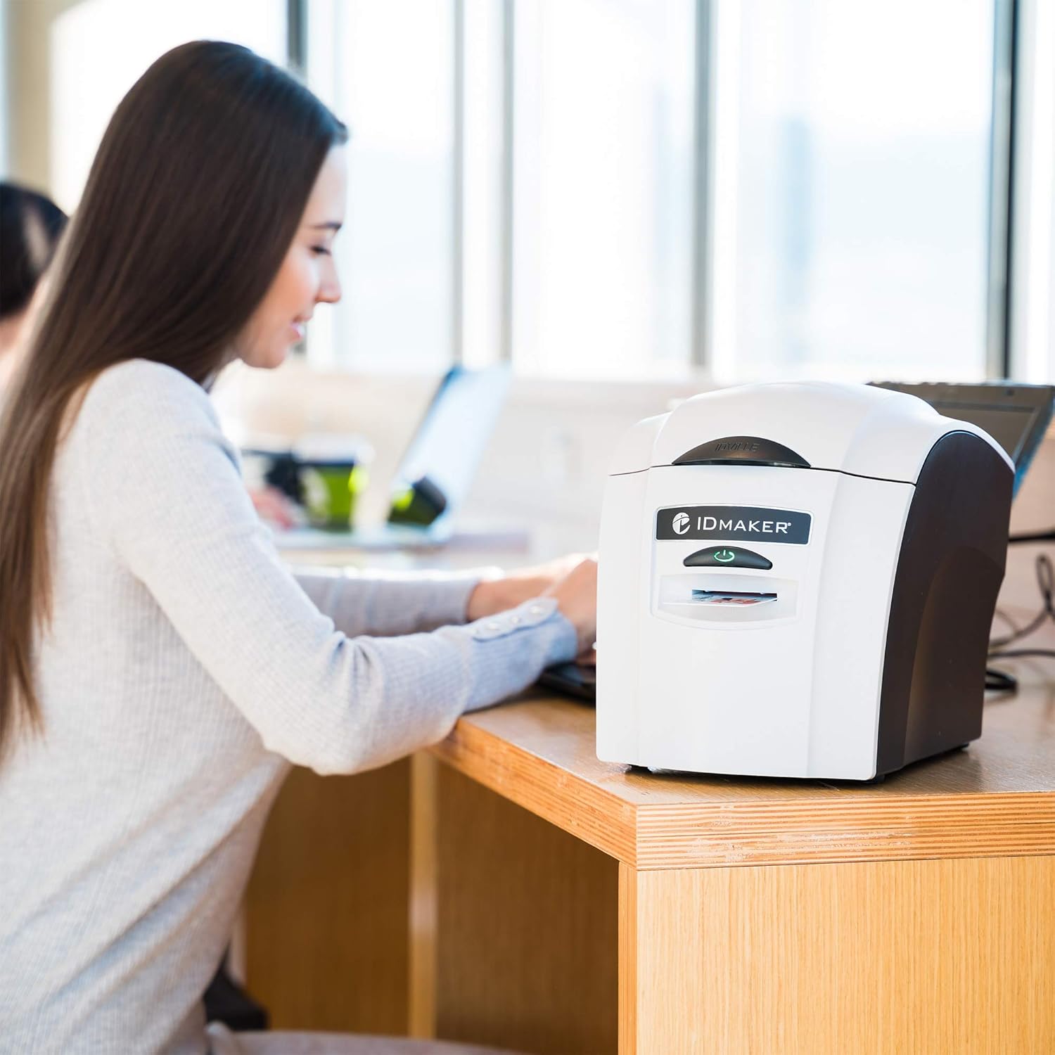 ID Maker Card Printer Machine & Supply Kit for Badge Printing - Print Professional Quality 1 Sided Identification Badges - IDMaker Software