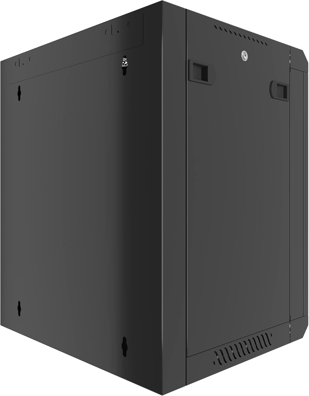 Wall Mount Server Rack Cabinet Locking Computer Cabinet Network Enclosure for Electronics Security Audio Video AV Equipment Data Rack 24-Inch Depth