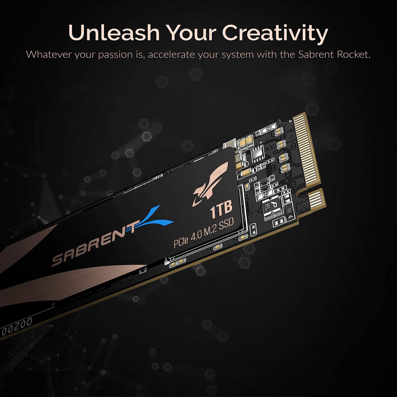 Sabrent 1TB Rocket NVMe 4.0 GEN4 PCIe M.2 Internal SSD Extreme Performance Solid State Drive (SB-ROCKET-NVMe4-1TB)