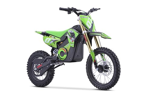 Venom 1600W Pro Electric Dirt Bike 48V Lithium Battery | Advanced Speed Governor | Hydraulic Disk Brakes | MID-Size, Green