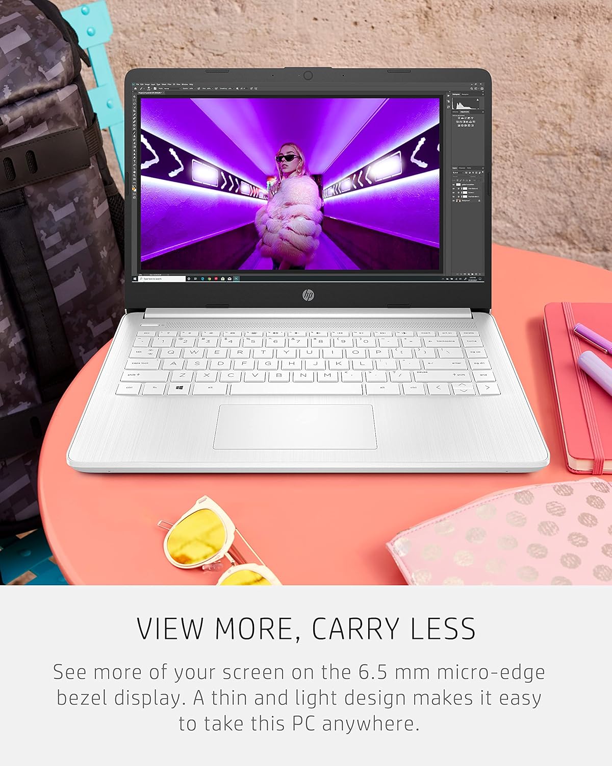HP 14 Laptop, Intel Celeron N4020, 4 GB RAM, 64 GB Storage, 14-inch Micro-edge HD Display, Windows 10 Home, Thin & Portable, 4K Graphics
