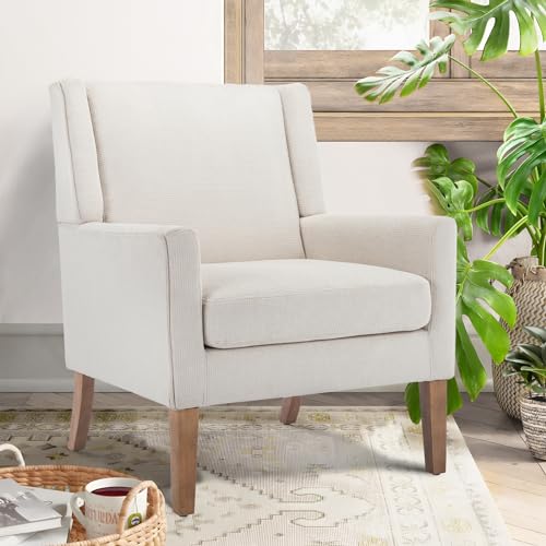 COLAMY Modern Wingback Living Room Chair, Upholstered Fabric Accent Armchair
