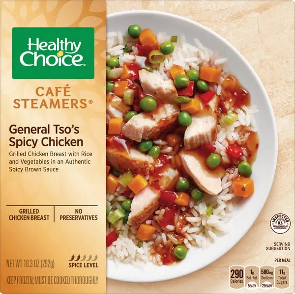 Healthy Choice Frozen Meals Variety Pack - Healthy Choice Sesame Chicken - Spicy Chicken General Tso's - Chicken Margherita with Balsamic