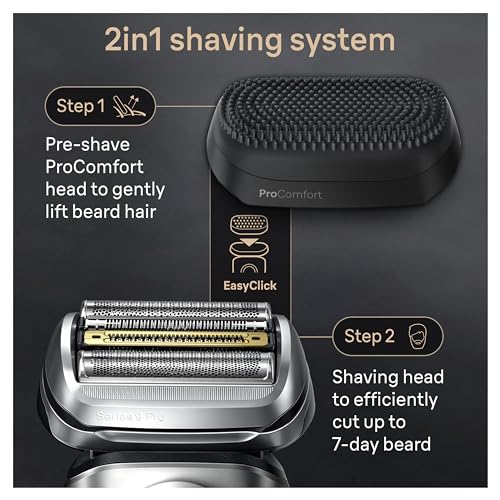 Braun Series 9 PRO+ Electric Razor for Men, 5 Pro Shaving Elements and Shave-Preparing ProComfort Head for Closeness & Skin Comfort