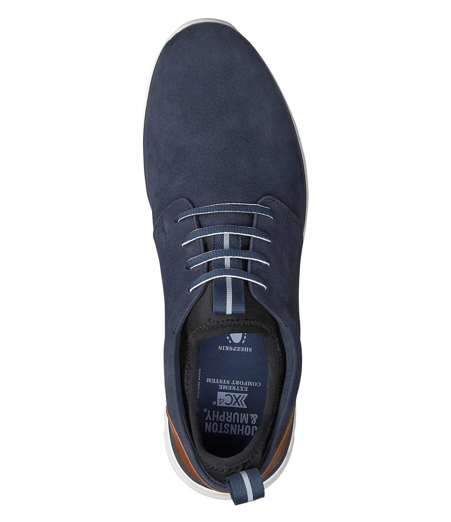 Johnston u0026 Murphy Men&s XC4 Prentiss Plain Toe, Navy Nubuck Size: 13 M
