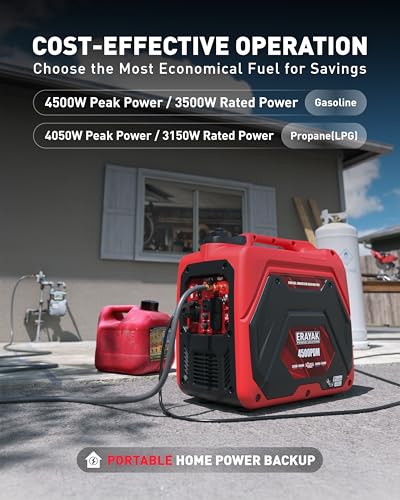 ERAYAK 4500PDM SuperPower Bundle: Inverter Generator + 25FT Retractable Cord Reel - Ultimate Heavy-Duty Power Solution
