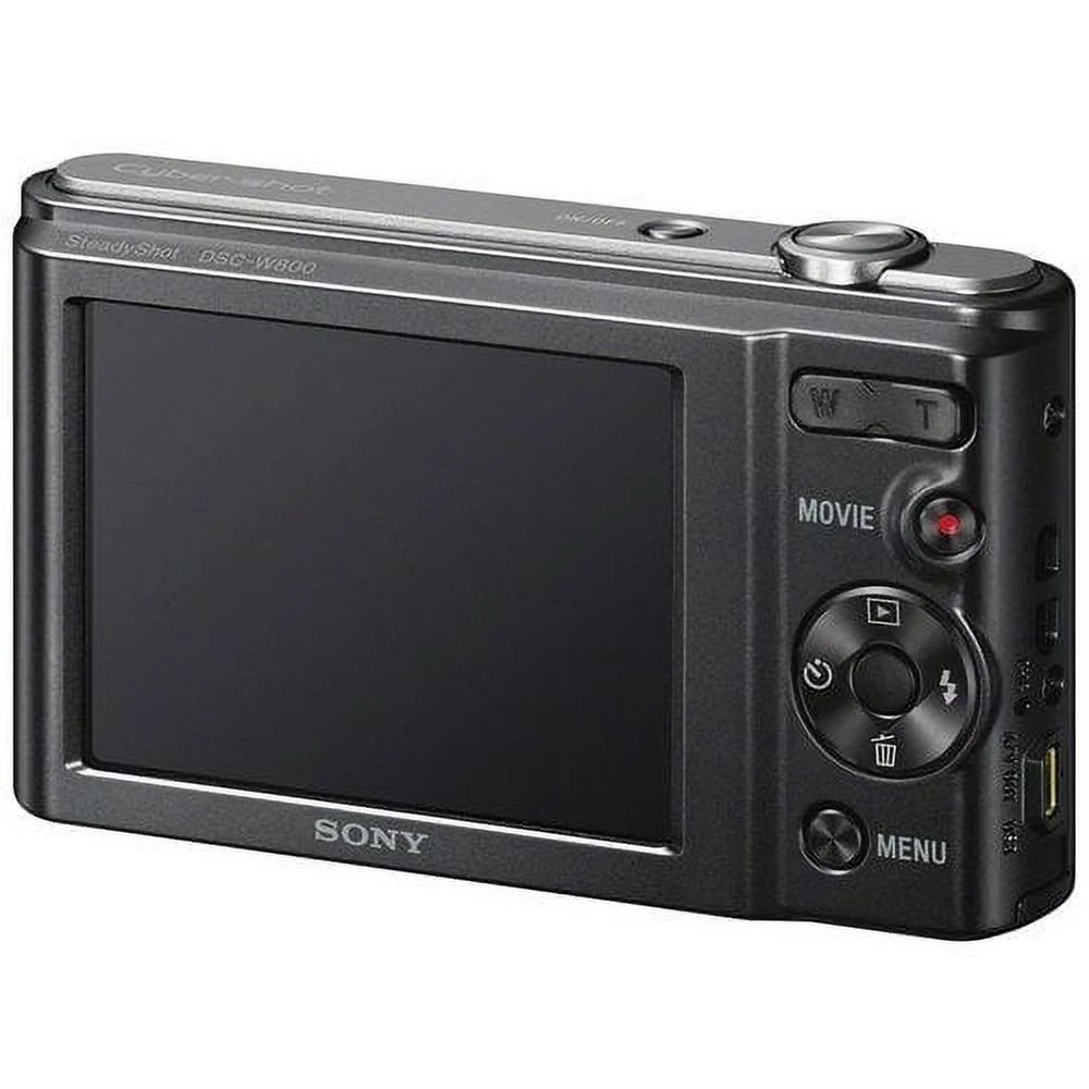 Sony Cyber-shot DSC-W800 Digital Camera (Black) + 64GB Pixi-Basic I3ePro Accessory Bundle
