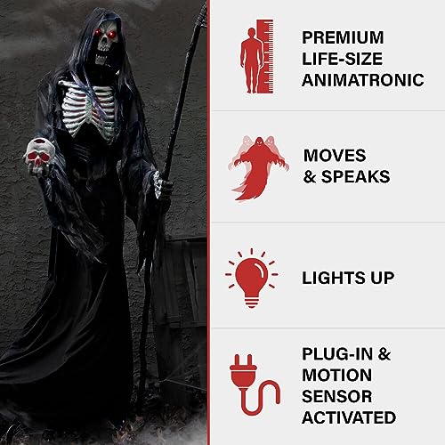 Haunted Hill Farm Motion-Activated 7.5-Ft. Tall Smoldering Ghoul