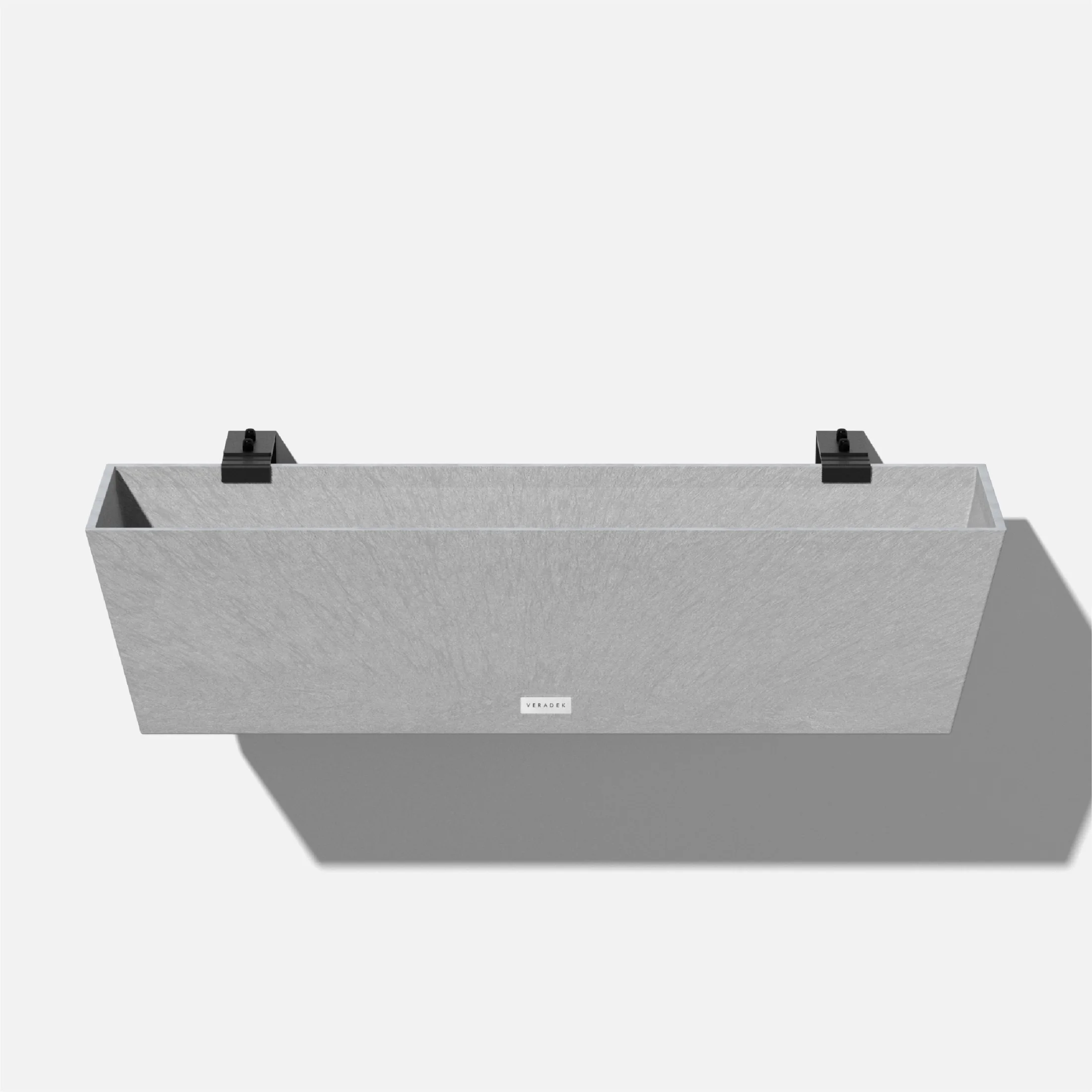 Veradek Pure Series Railing 36" Plastic Planter - Gray