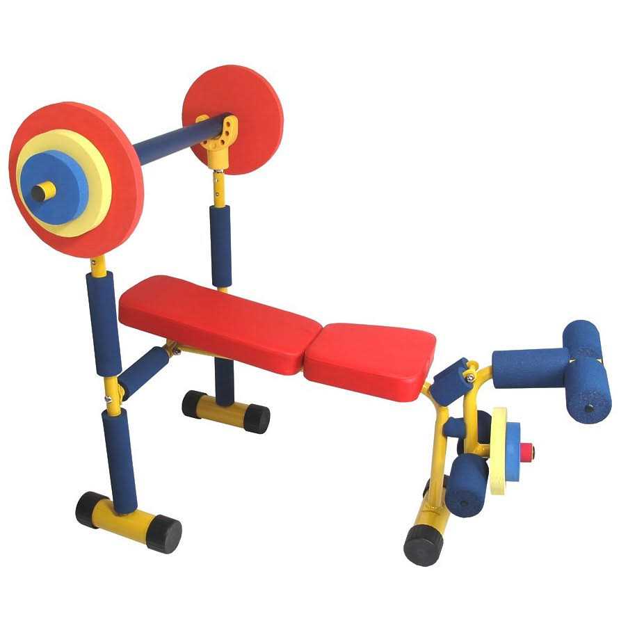 Fun &amp; Fitness For Kids Exercise Equipment Weight Lifting Bench Set - Sports Supplies Online Store