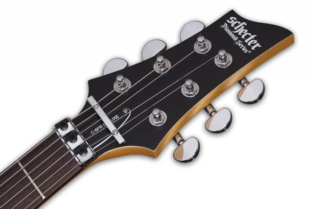 Schecter C-6 FR Deluxe Left Handed Electric Guitar Satin Black