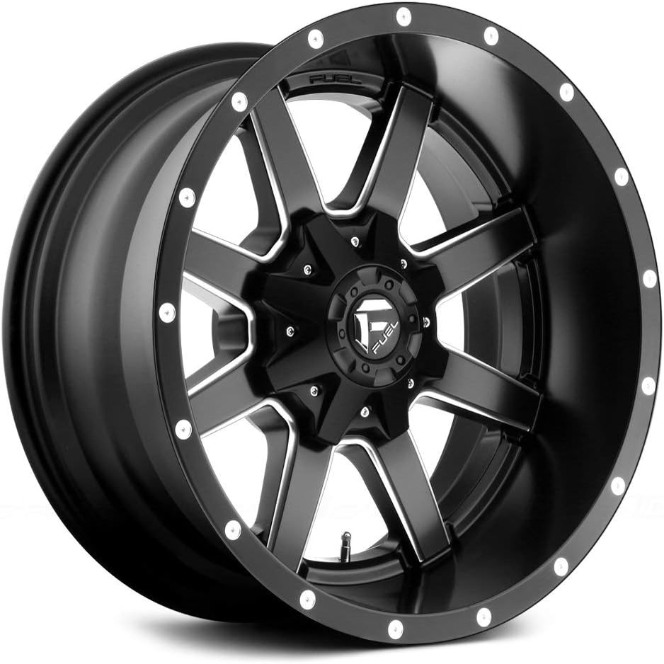 Fuel Offroad D538 MAVERICK BLACK Wheel with Matte Milled Accents and tpms (20 x 10. inches /6 x 135 mm, -24 mm Offset)