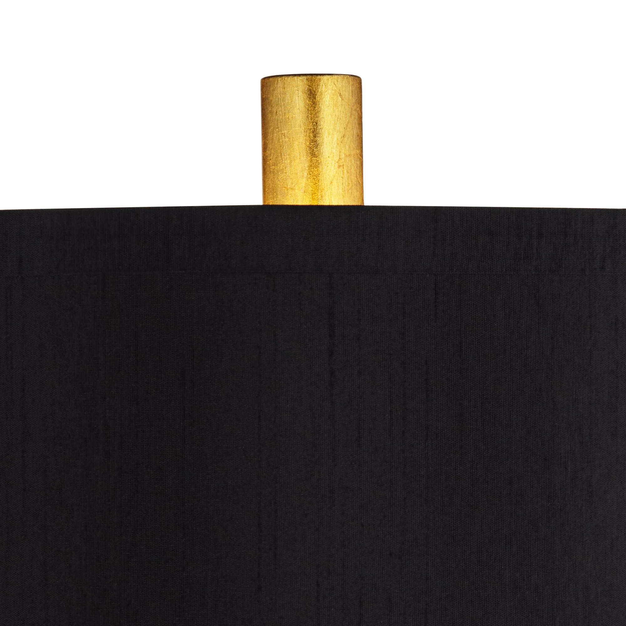 Possini Euro Design Minerva 32" Tall Large Modern Glam End Table Lamps Set of 2 Gold Leaf Black Shade Living Room Bedroom Bedside