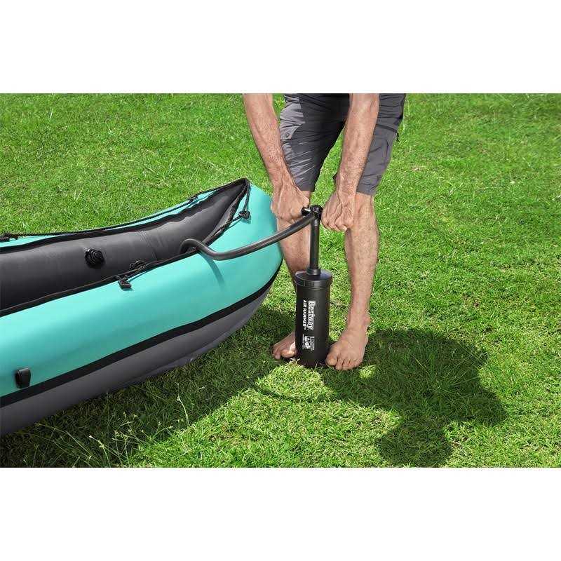 Bestway Hydro-Force 2-person Ventura Elite Inflatable Kayak Set Includes Kayak, 2 Aluminum Paddles, Hand Pump, 2 Fins and Carry Bag
