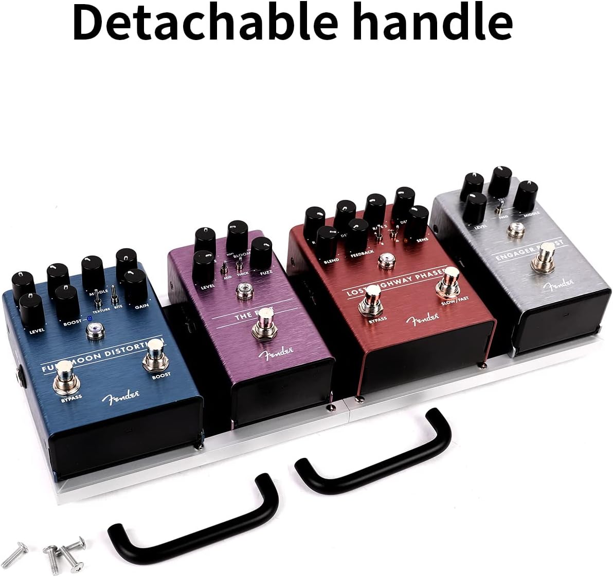 Ghost Fire Guitar Pedal Board Aluminum Alloy Effect Pedalboard with Carry Bag,V series (V-BABY MAX（Deluxe Edition）)