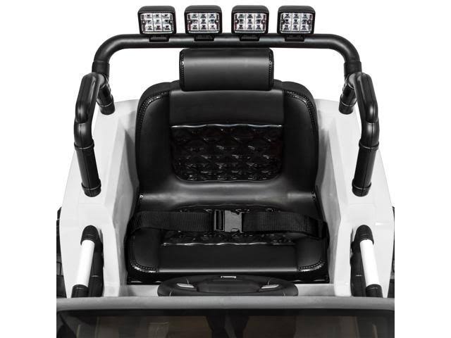 Best Choice Products 12V Kids Ride on Truck Car w/ Remote Control, 3 Speeds, Spring SUSPENSION, LED Lights - White