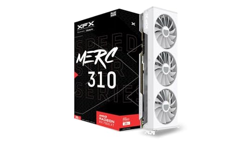 XFX Swift AMD Radeon RX 9060 XT OC White Gaming Edition with 8GB GDDR6 HDMI 2xDP, AMD RDNA 4 RX 9060XT RX-96TSW8GWQ