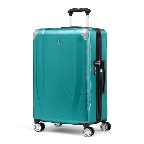 Travelpro Pathways 3 Hardside Expandable Luggage, 8 Spinner Wheels, Lightweight Hard Shell Suitcase, Carry On 21 Inch, Black Knight