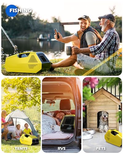 Portable Air Conditioners, 2380BTU Tent air conditioner fast cooling units, 240W low consumption outdoor air conditioner, 24V/DC, 4 adaptable modes