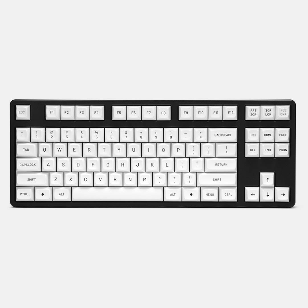 Drop MT3 Black-On-White Keycap Set