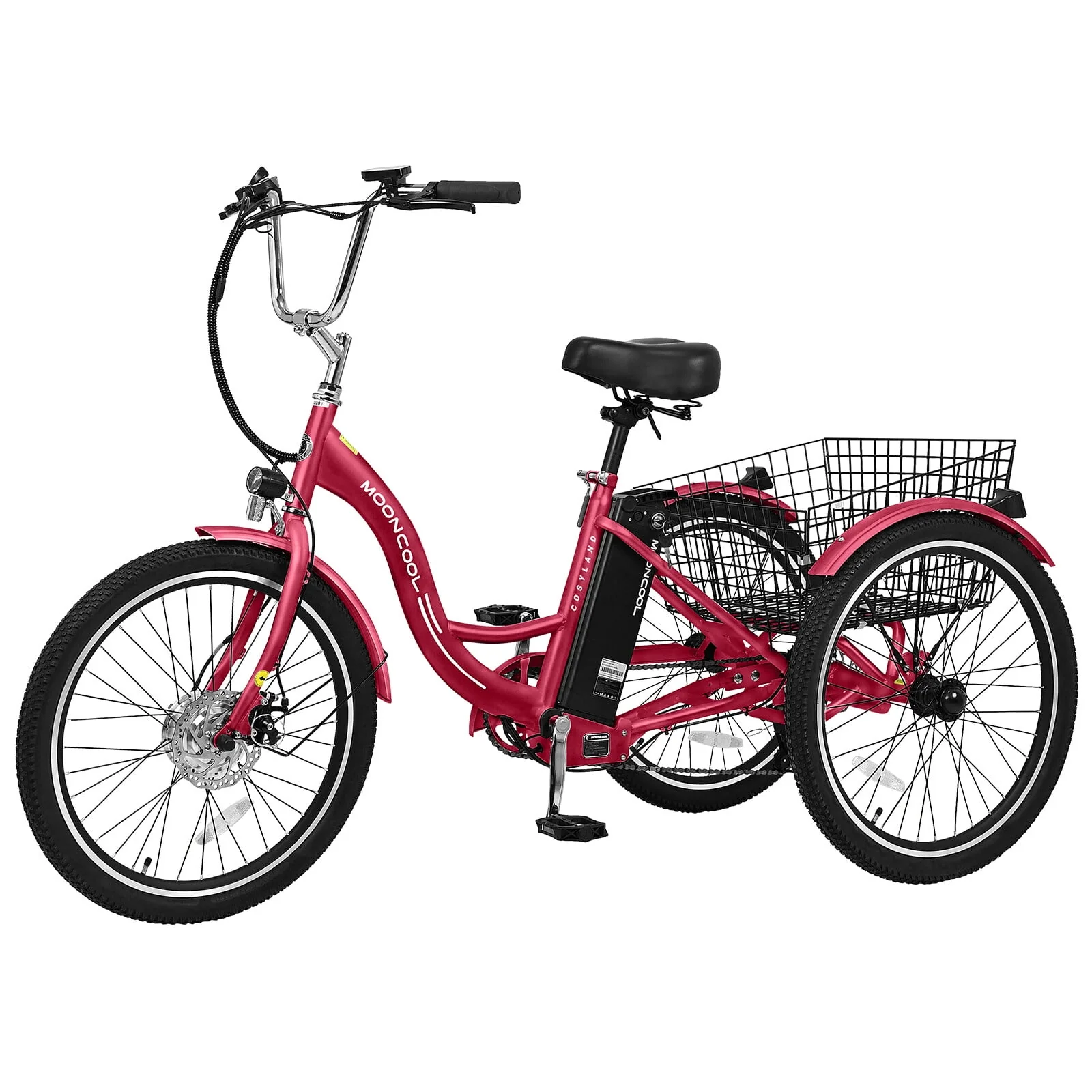 Lilypelle Adult Electric Tricycles,3 Wheel Electric Bike,15.5 Mph Electric Trikes for Seniors