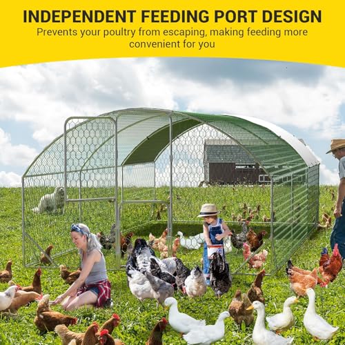 Large Metal Chicken Coop, Walk-in Poultry Cage