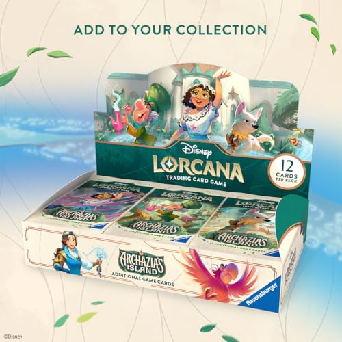 Ravensburger Disney Lorcana TCG: Archazia's Island Booster Pack Display | 24 Packs with 12 Trading Cards Each | Ideal for Collectors & Disney Fans |