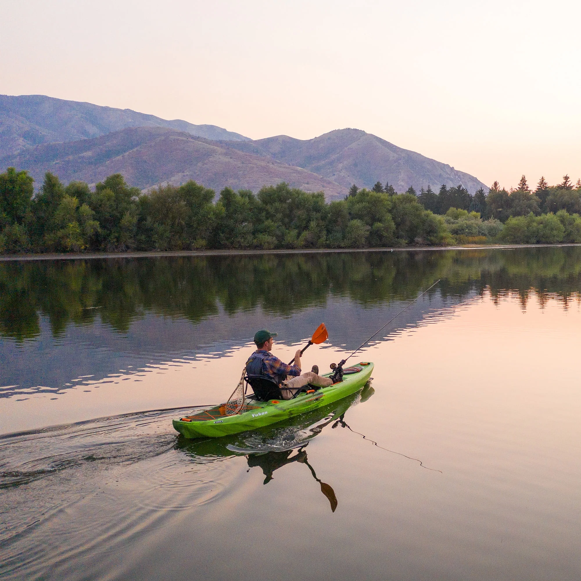 Lifetime Yukon Angler 116 inch Sit-on-Top Fishing Kayak, Lightning Fusion (90846)
