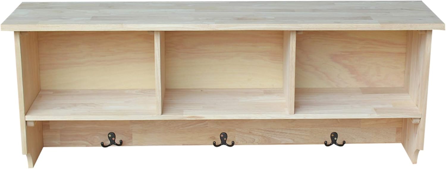 IC International Concepts Storage Wall shelf unit, Unfinished