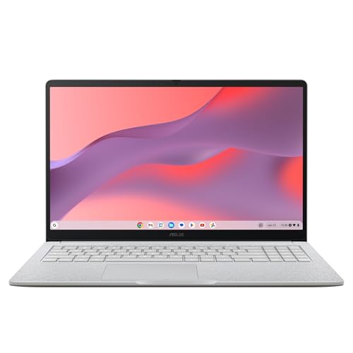 ASUS Chromebook CX15 Laptop, 15.6" FHD Anti-Glare Display, Intel Celeron N4500 Processor, 128GB Storage, 8GB RAM, ChromeOS, Pure Grey
