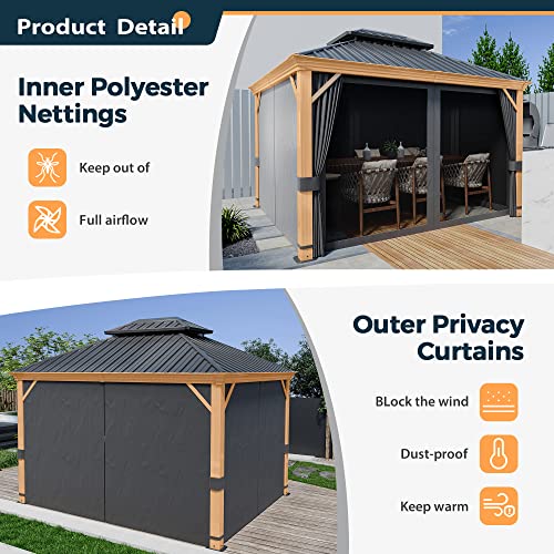 HAPPATIO 10' x 12' Hardtop Gazebo