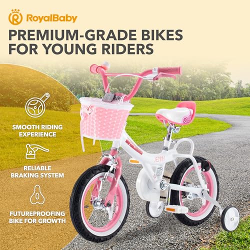 Royalbaby Princess Girls Kids Bike 12 14 16 18 20 Inch Children Bicycle with Basket for Age 3-12 Years