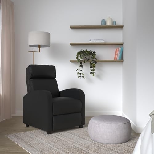 BestMassage | Recliner Chair | with 2 Point Massage Function | Black | with Lumbar Support, Adjustable Push Back, Wide Armrests