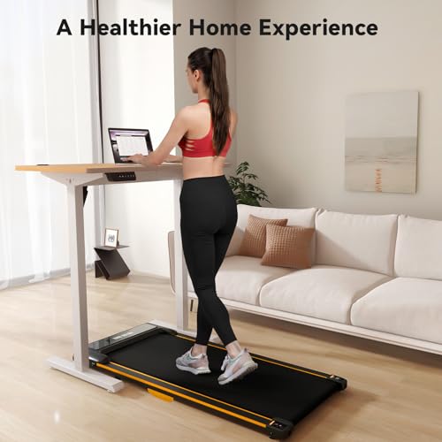 GORISE Walking Pad, Under Desk Treadmills for Home, Walking Pad with Incline, Treadmills with Remote Control APP LED Display