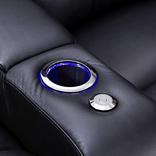 Seatcraft Julius Power Recliner - Home Theater Seating - Living Room - Big and Tall - Living Room - 400 lbs Capacity - Top Grain Leather