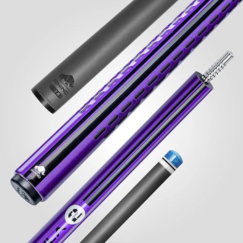 RHINO Nebula 2 Pool Cue - 100% Carbon Fiber Shaft & Composite Butt. Time Crystal Tip, Pro Taper Design, 12.4 mm,12.8 mm. 3/8-8 Joint
